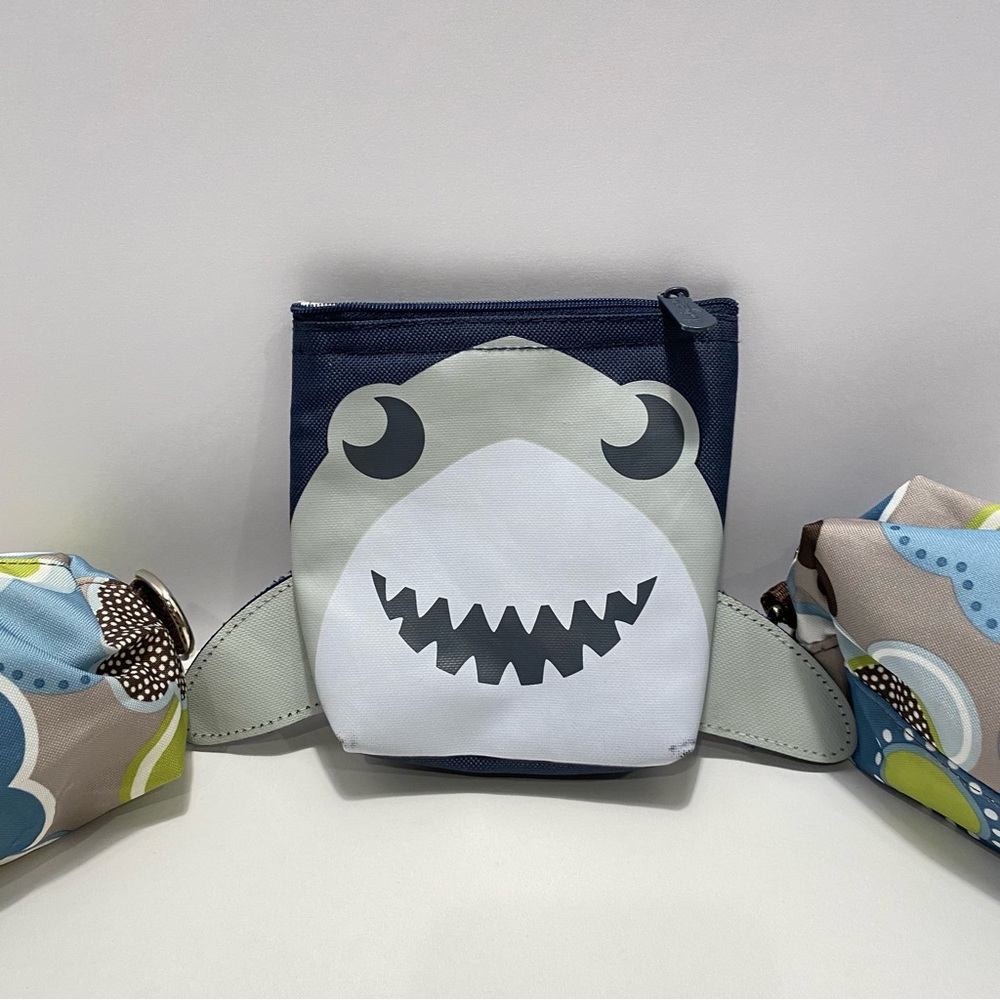 💐 Thirty-One Shark mini zip & 2 Floral Print Storage Bags. 3pc set NEW - Picture 2 of 9